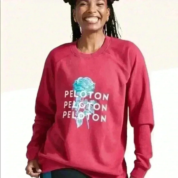 NWT Peloton Women Oversized Crewneck Long Sleeve Logo Casual Sweatshirt S - Picture 1 of 11